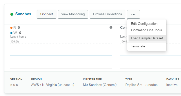 Loading sample data into MongoDB Atlas