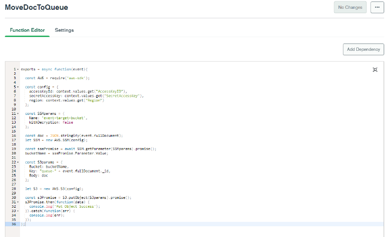 Editing the code of the Realm Function